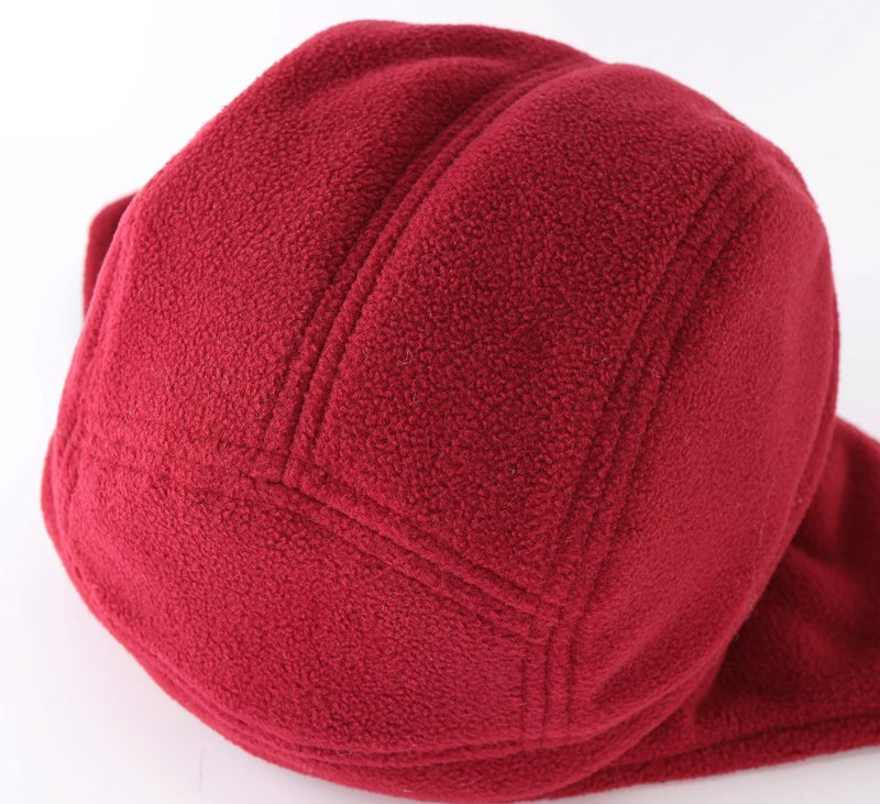 Home Prefer Womens Winter Hats Earflap Beanie Snow Ski Caps Warm Hat for Girls Wine Red - Image 4